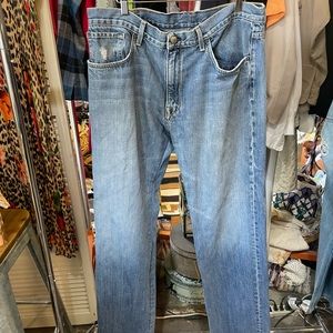 Men’s Waterman Agave blue denim jeans size 38 distressed